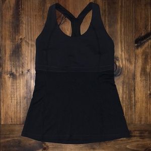 Black fitted Lululemon tank